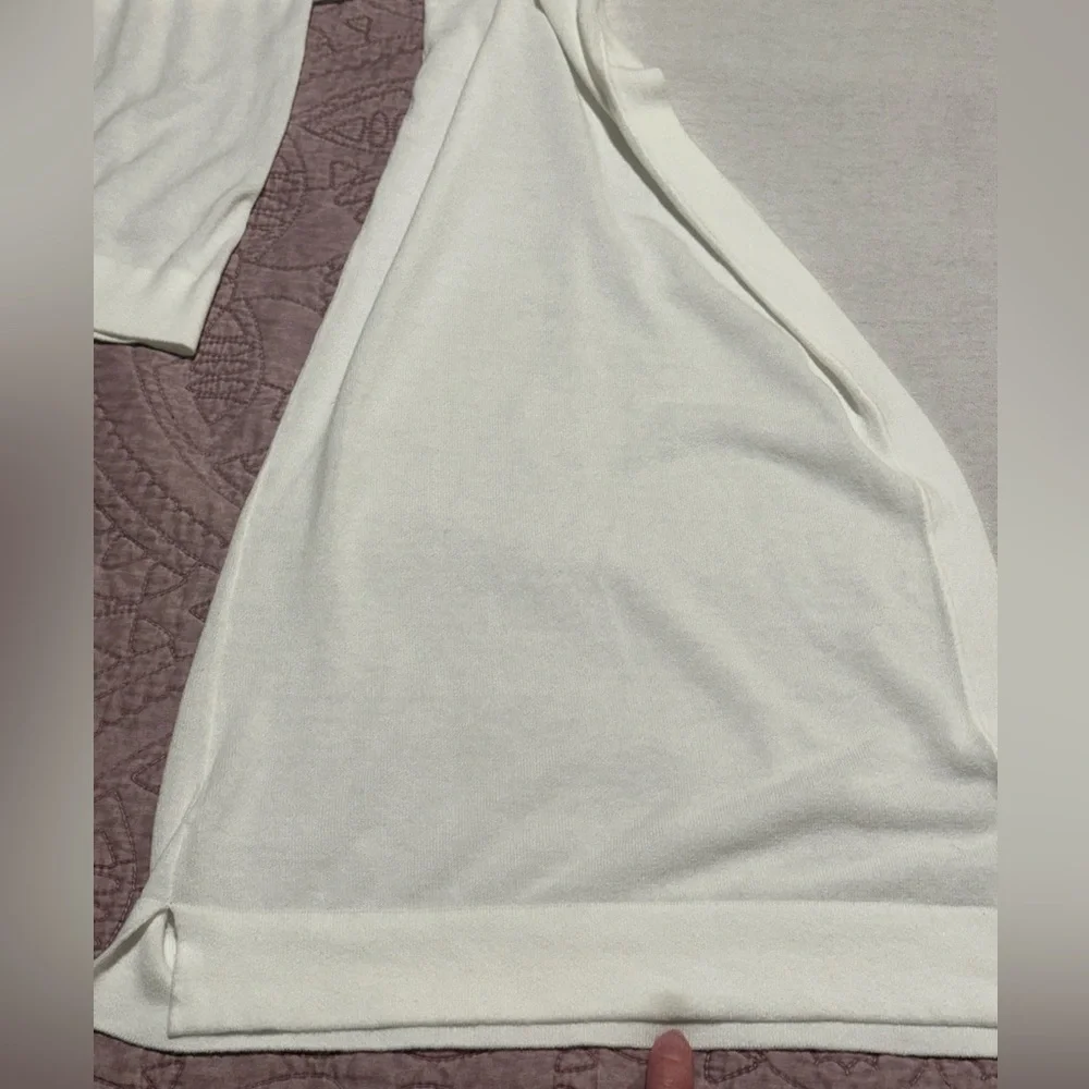 Eileen Fisher, white, long open cardigan - Picture 12 of 12